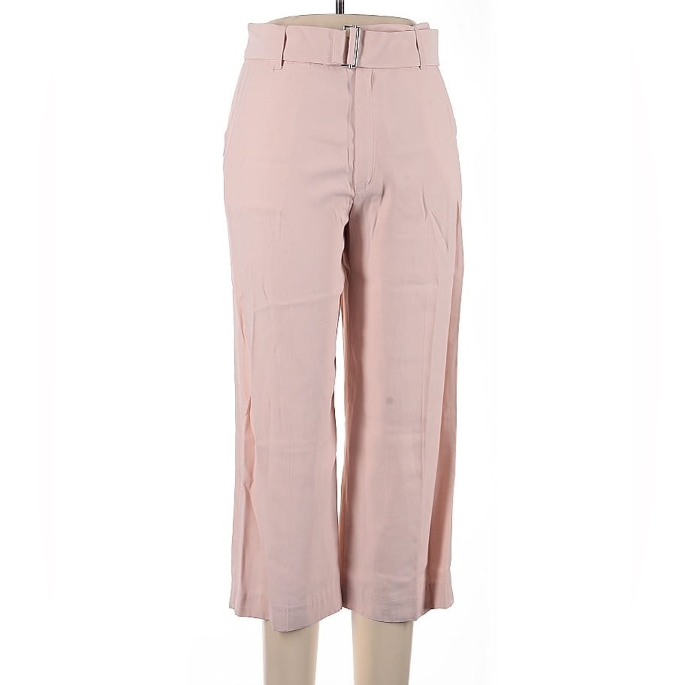 IRO DARIL PANT Cropped Trouser culotte belted Pink Paris size 36 US small NEW